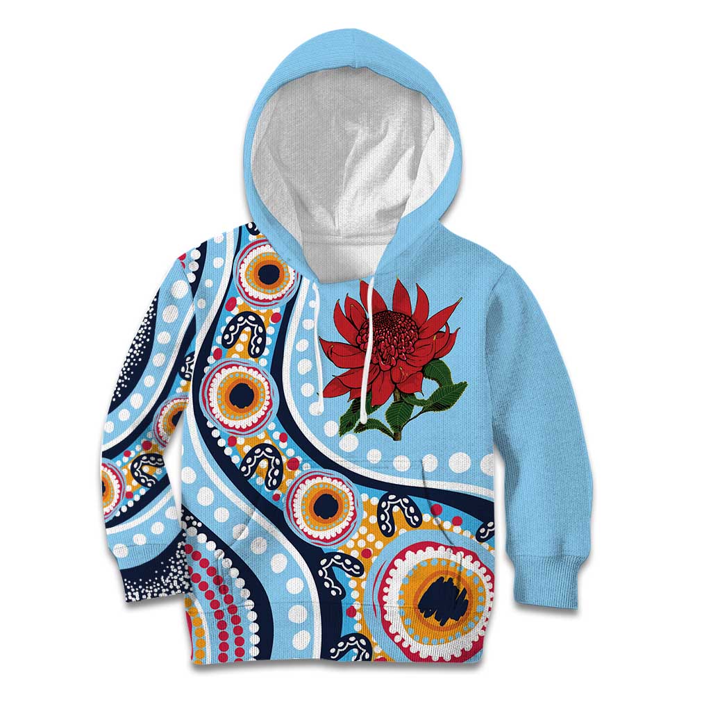 New South Wales Rugby Pacific Custom Kid Hoodie Aboriginal art of Waratah