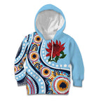 New South Wales Rugby Pacific Custom Kid Hoodie Aboriginal art of Waratah