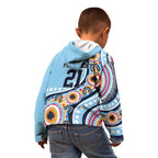 New South Wales Rugby Pacific Custom Kid Hoodie Aboriginal art of Waratah