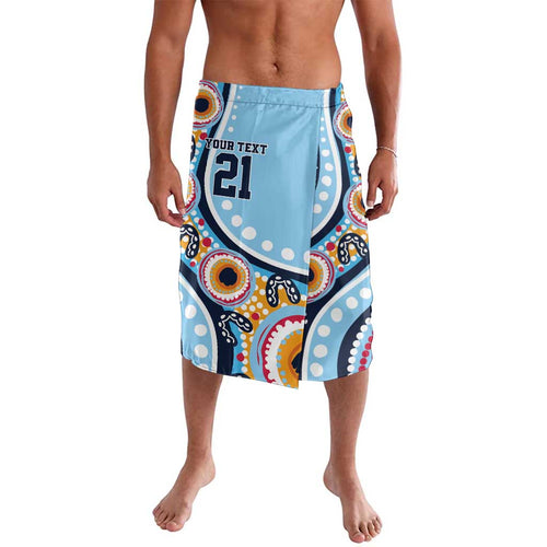 New South Wales Rugby Pacific Custom Lavalava Aboriginal art of Waratah