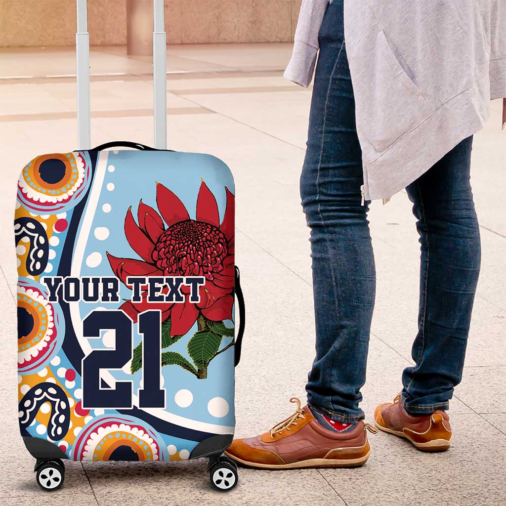 New South Wales Rugby Pacific Custom Luggage Cover Aboriginal art of Waratah