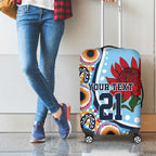 New South Wales Rugby Pacific Custom Luggage Cover Aboriginal art of Waratah