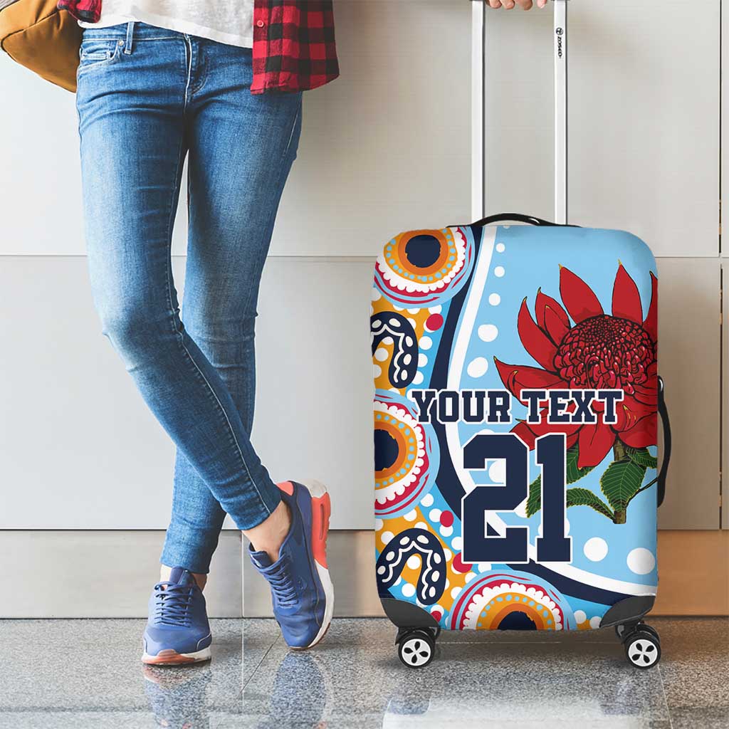 New South Wales Rugby Pacific Custom Luggage Cover Aboriginal art of Waratah