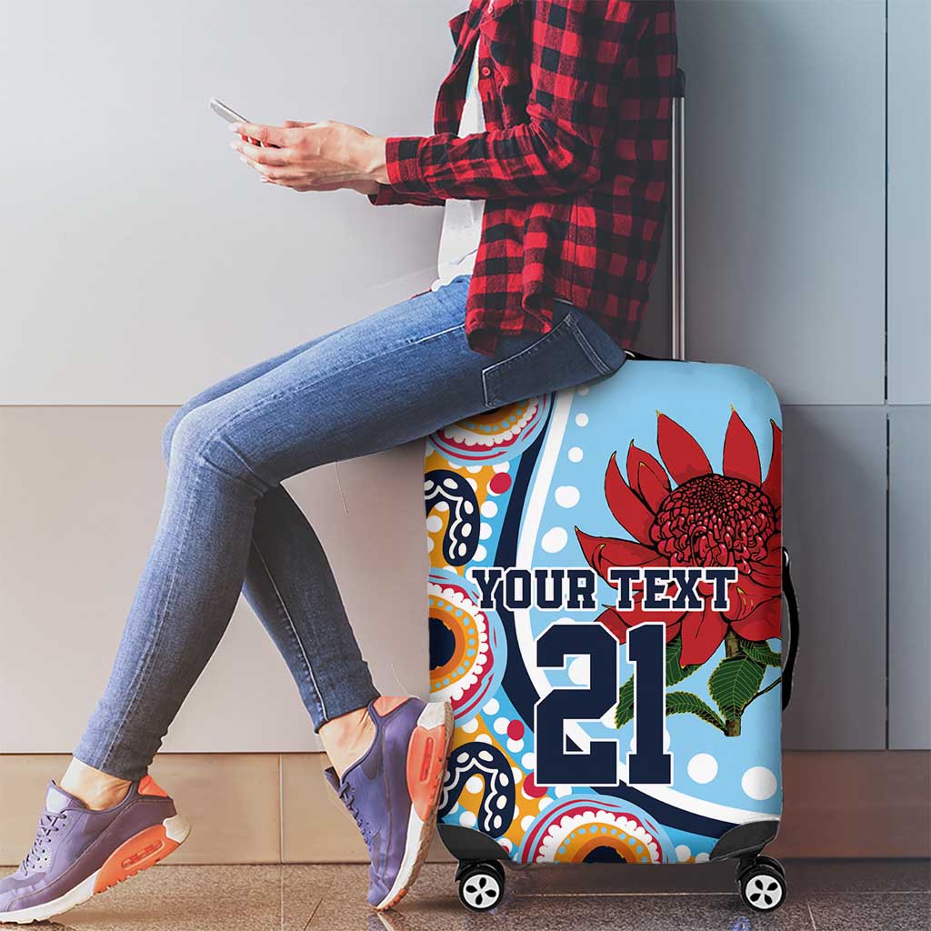 New South Wales Rugby Pacific Custom Luggage Cover Aboriginal art of Waratah