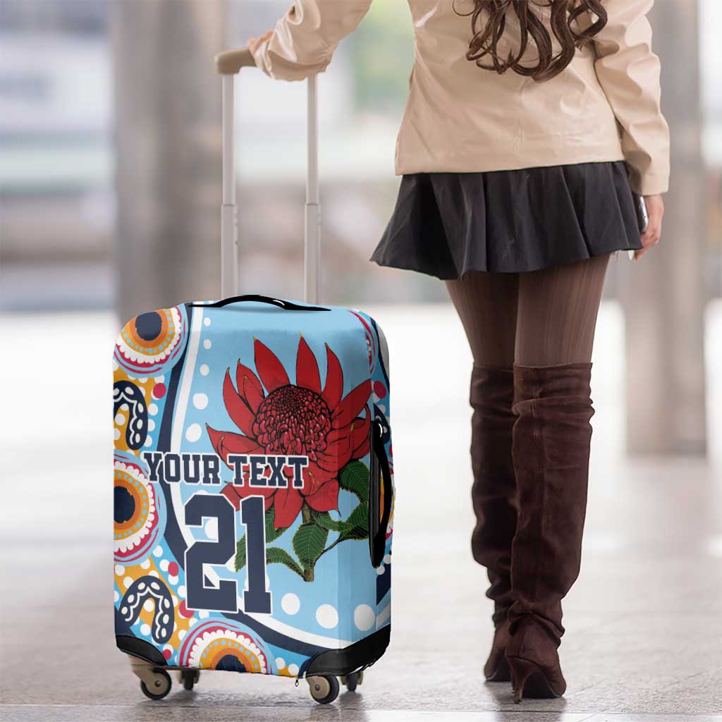 New South Wales Rugby Pacific Custom Luggage Cover Aboriginal art of Waratah