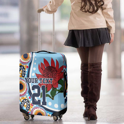 New South Wales Rugby Pacific Custom Luggage Cover Aboriginal art of Waratah