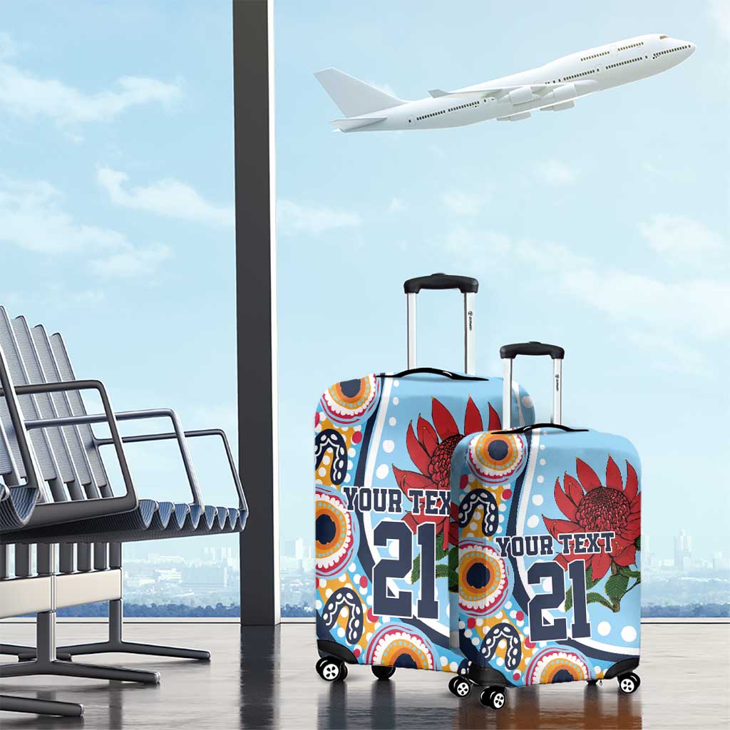 New South Wales Rugby Pacific Custom Luggage Cover Aboriginal art of Waratah