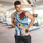 New South Wales Rugby Pacific Custom Men Tank Top Aboriginal art of Waratah