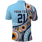 New South Wales Rugby Pacific Custom Polo Shirt Aboriginal art of Waratah