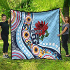 New South Wales Rugby Pacific Custom Quilt Aboriginal art of Waratah