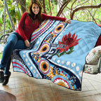 New South Wales Rugby Pacific Custom Quilt Aboriginal art of Waratah