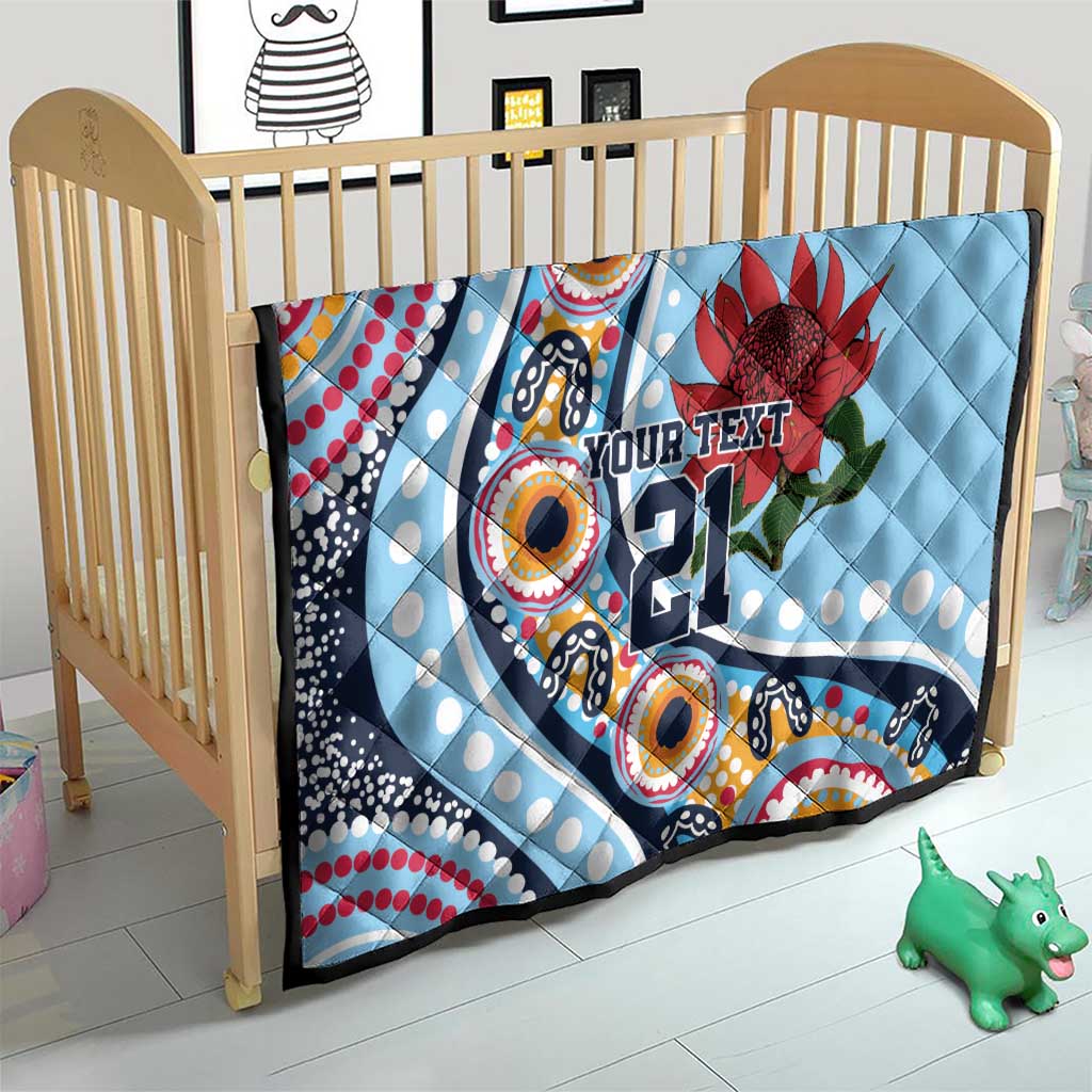 New South Wales Rugby Pacific Custom Quilt Aboriginal art of Waratah
