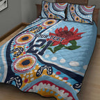 New South Wales Rugby Pacific Custom Quilt Bed Set Aboriginal art of Waratah