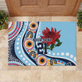 New South Wales Rugby Pacific Custom Rubber Doormat Aboriginal art of Waratah