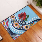 New South Wales Rugby Pacific Custom Rubber Doormat Aboriginal art of Waratah