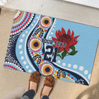 New South Wales Rugby Pacific Custom Rubber Doormat Aboriginal art of Waratah