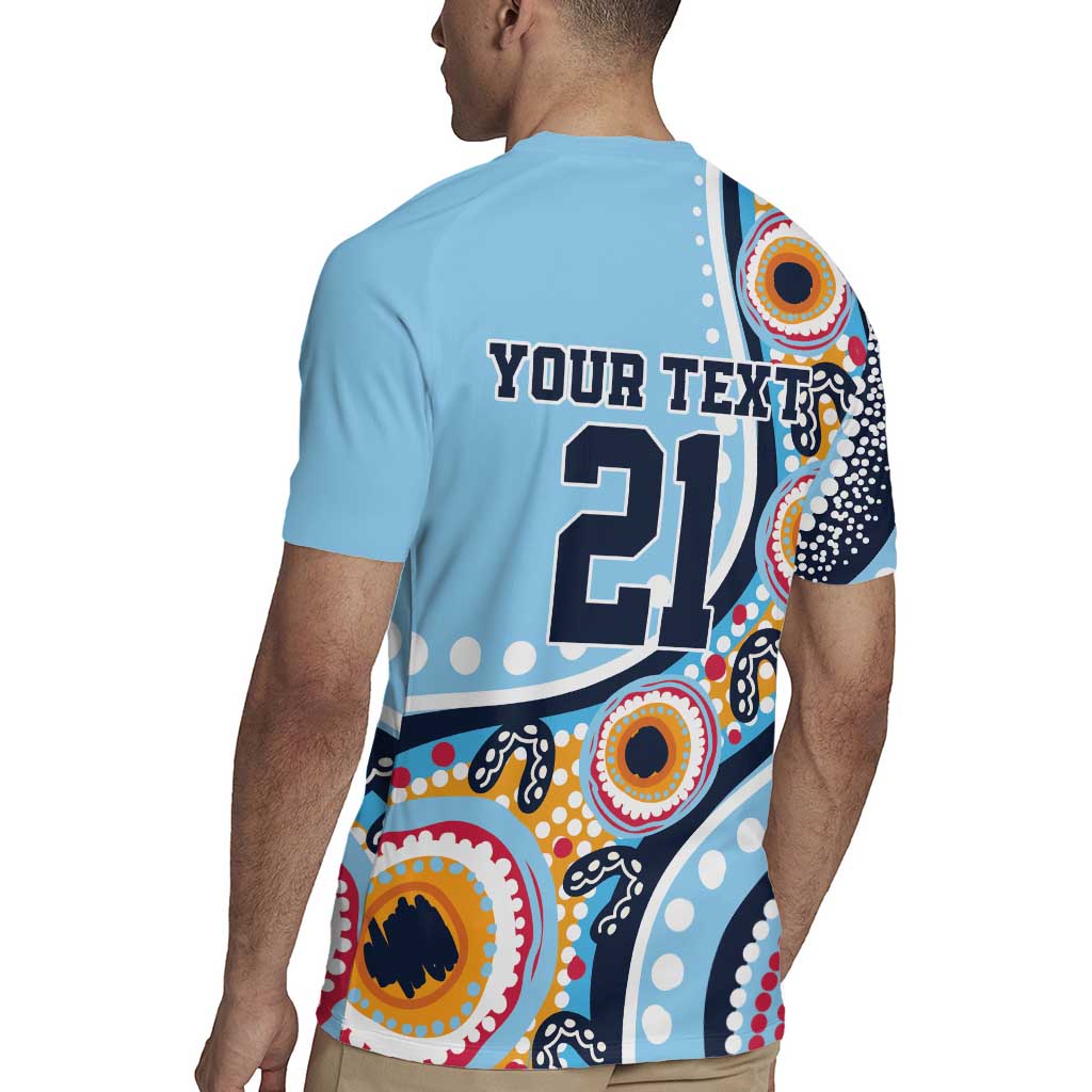 New South Wales Rugby Pacific Custom Rugby Jersey Aboriginal art of Waratah