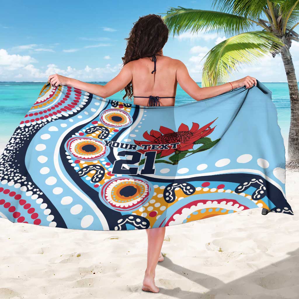 New South Wales Rugby Pacific Custom Sarong Aboriginal art of Waratah