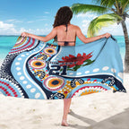 New South Wales Rugby Pacific Custom Sarong Aboriginal art of Waratah