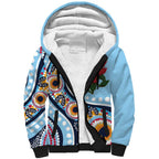 New South Wales Rugby Pacific Custom Sherpa Hoodie Aboriginal art of Waratah