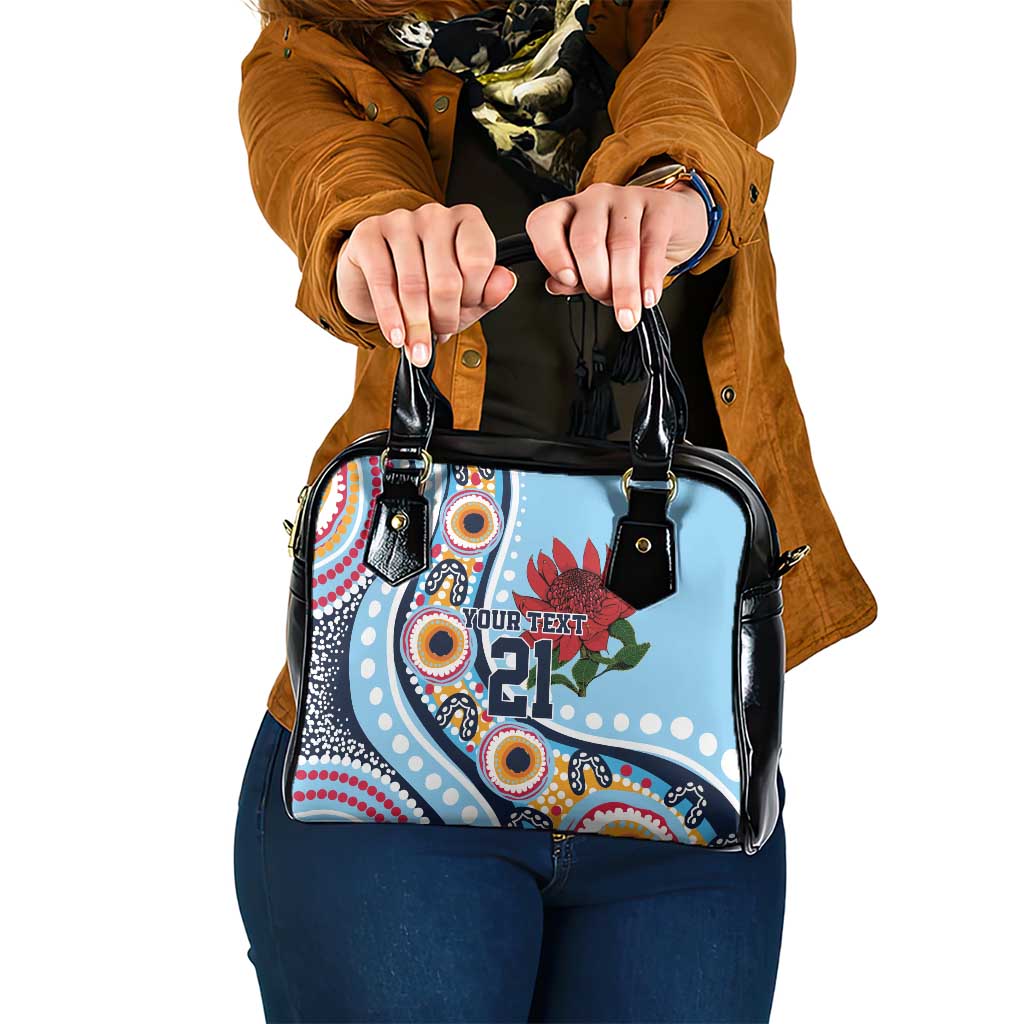 New South Wales Rugby Pacific Custom Shoulder Handbag Aboriginal art of Waratah