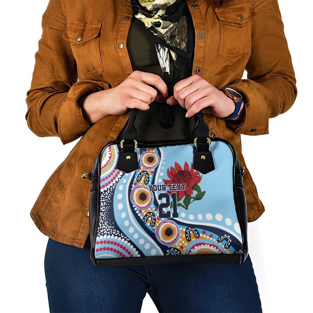 New South Wales Rugby Pacific Custom Shoulder Handbag Aboriginal art of Waratah