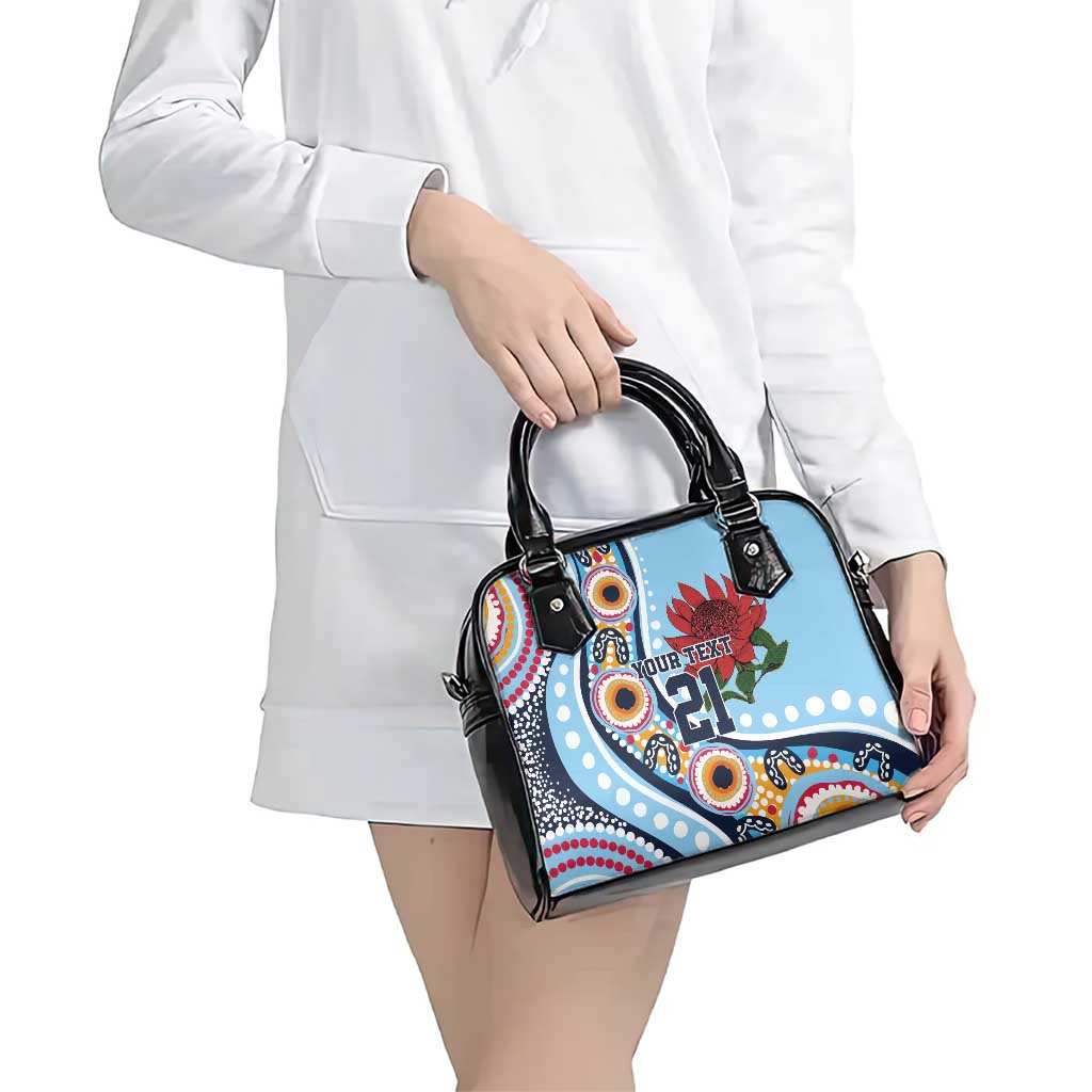 New South Wales Rugby Pacific Custom Shoulder Handbag Aboriginal art of Waratah