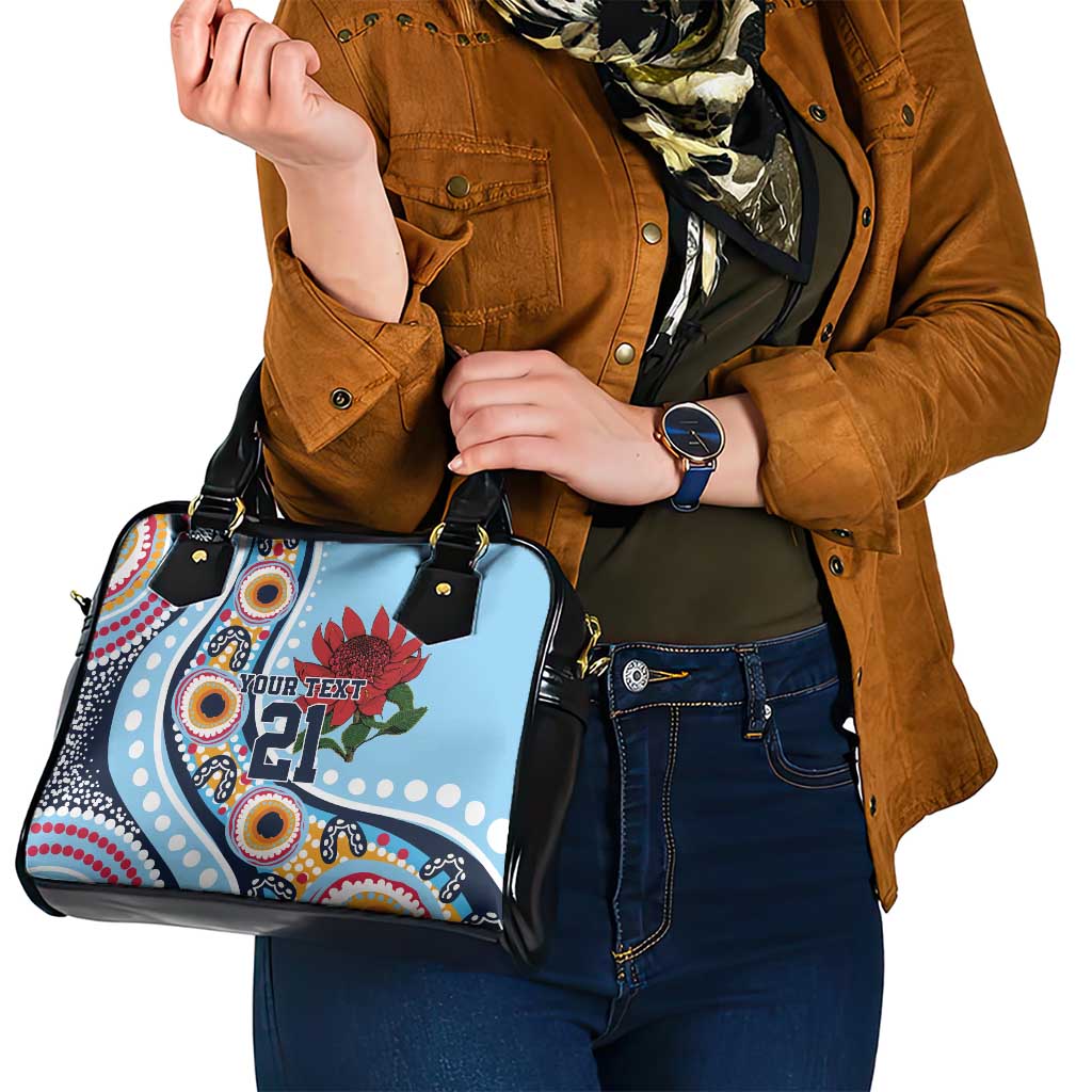 New South Wales Rugby Pacific Custom Shoulder Handbag Aboriginal art of Waratah