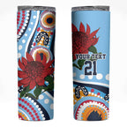 New South Wales Rugby Pacific Custom Skinny Tumbler Aboriginal art of Waratah