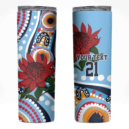 New South Wales Rugby Pacific Custom Skinny Tumbler Aboriginal art of Waratah