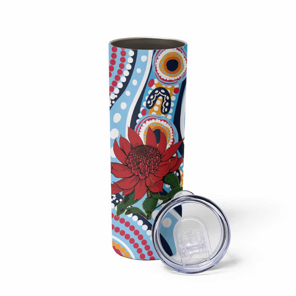 New South Wales Rugby Pacific Custom Skinny Tumbler Aboriginal art of Waratah