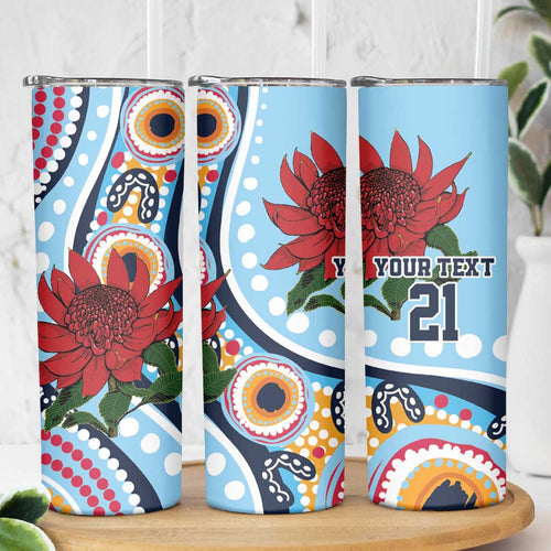 New South Wales Rugby Pacific Custom Skinny Tumbler Aboriginal art of Waratah