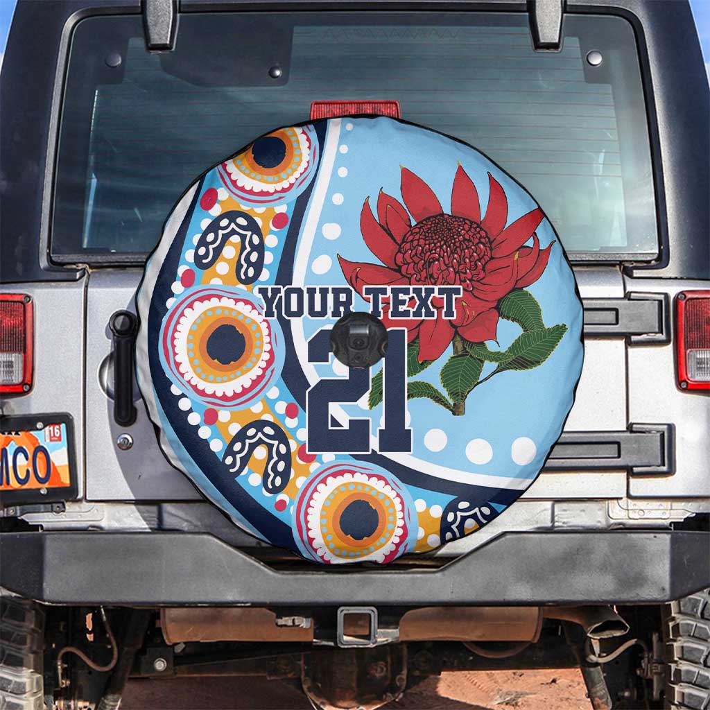 New South Wales Rugby Pacific Custom Spare Tire Cover Aboriginal art of Waratah