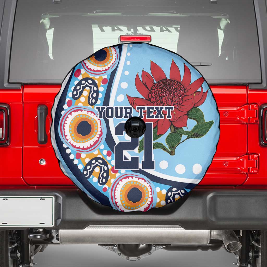 New South Wales Rugby Pacific Custom Spare Tire Cover Aboriginal art of Waratah