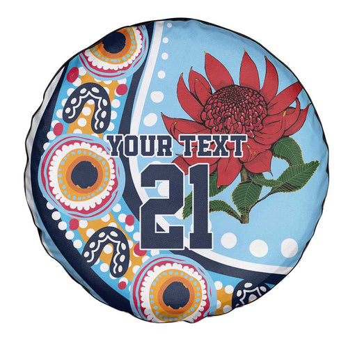 New South Wales Rugby Pacific Custom Spare Tire Cover Aboriginal art of Waratah