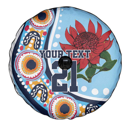 New South Wales Rugby Pacific Custom Spare Tire Cover Aboriginal art of Waratah