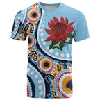 New South Wales Rugby Pacific Custom T Shirt Aboriginal art of Waratah