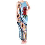 New South Wales Rugby Pacific Custom Tank Maxi Dress Aboriginal art of Waratah