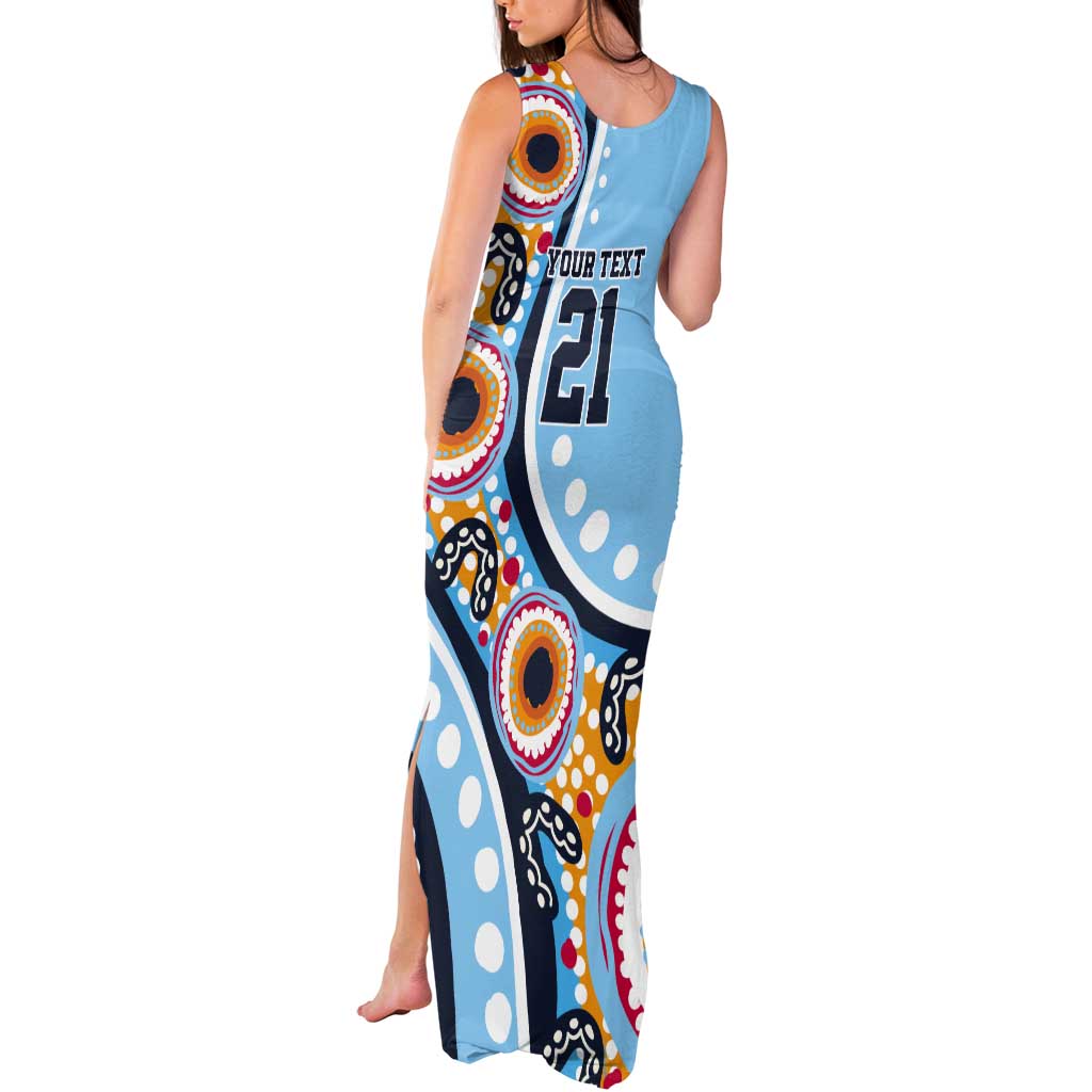 New South Wales Rugby Pacific Custom Tank Maxi Dress Aboriginal art of Waratah