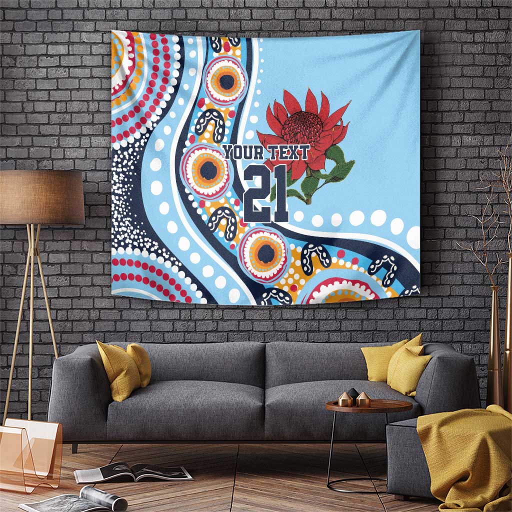 New South Wales Rugby Pacific Custom Tapestry Aboriginal art of Waratah