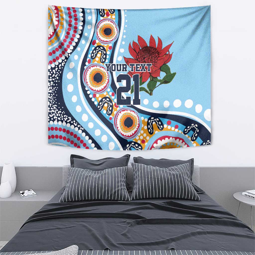 New South Wales Rugby Pacific Custom Tapestry Aboriginal art of Waratah