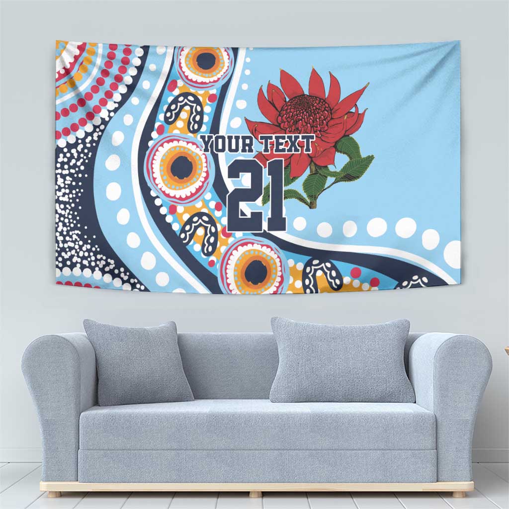 New South Wales Rugby Pacific Custom Tapestry Aboriginal art of Waratah