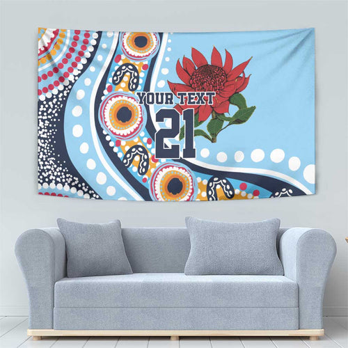 New South Wales Rugby Pacific Custom Tapestry Aboriginal art of Waratah
