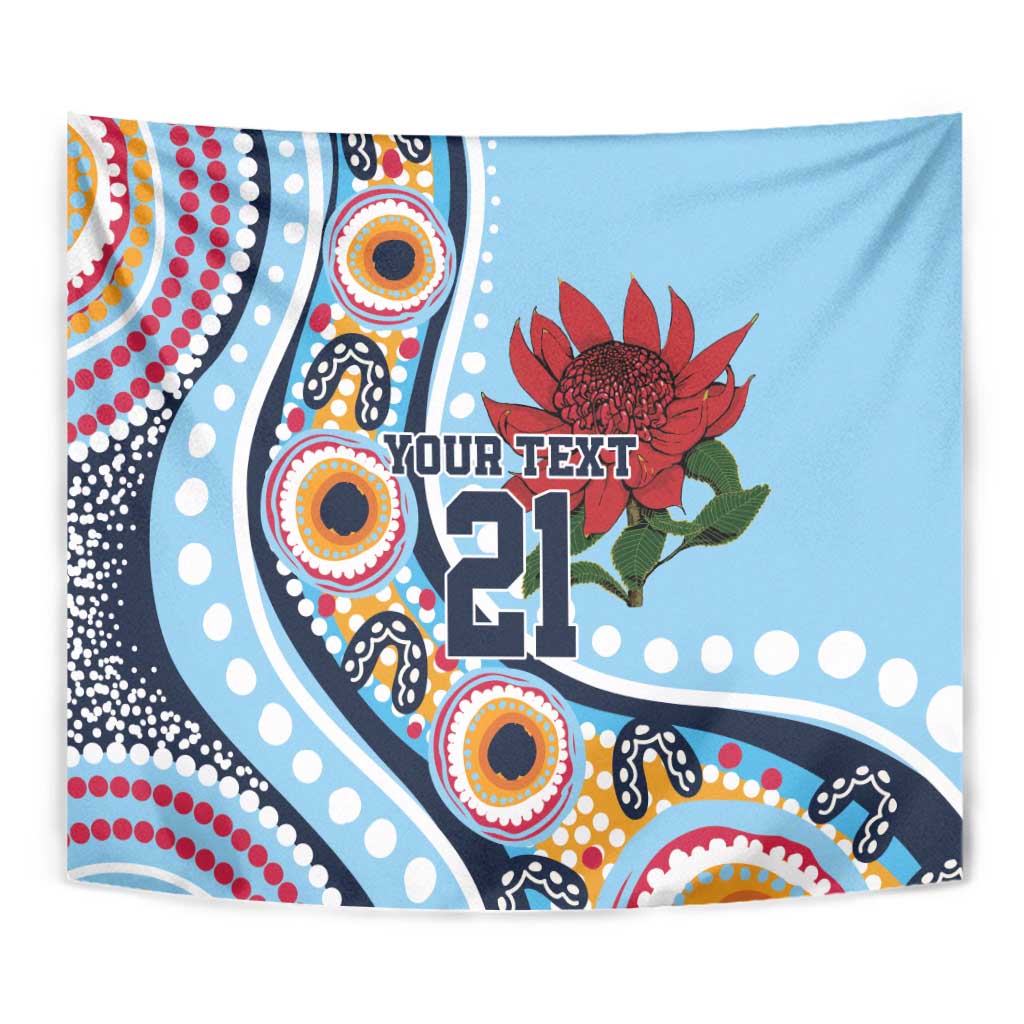 New South Wales Rugby Pacific Custom Tapestry Aboriginal art of Waratah
