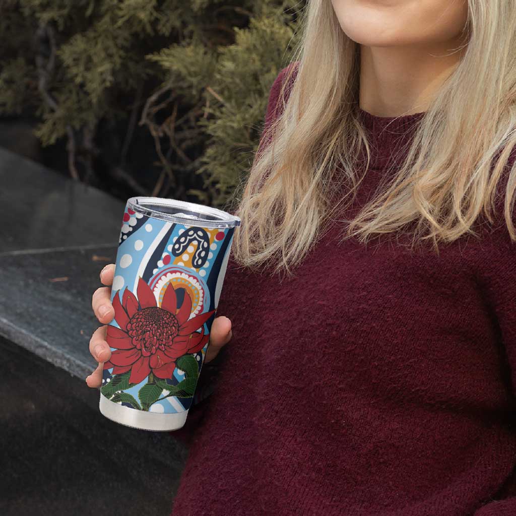 New South Wales Rugby Pacific Custom Tumbler Cup Aboriginal art of Waratah