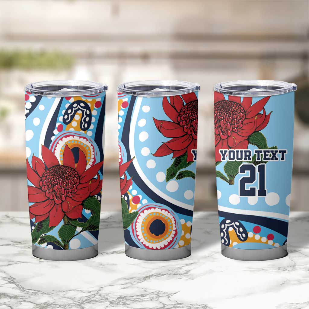 New South Wales Rugby Pacific Custom Tumbler Cup Aboriginal art of Waratah
