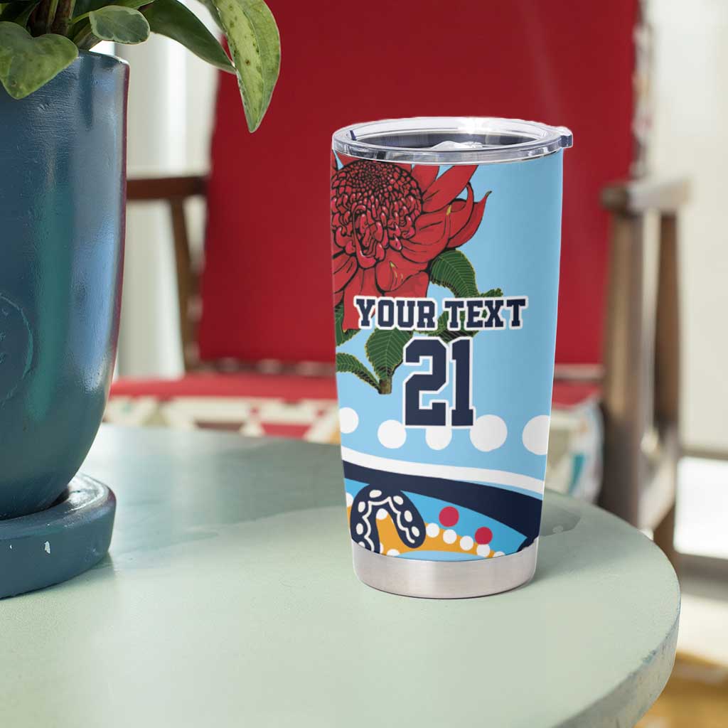 New South Wales Rugby Pacific Custom Tumbler Cup Aboriginal art of Waratah