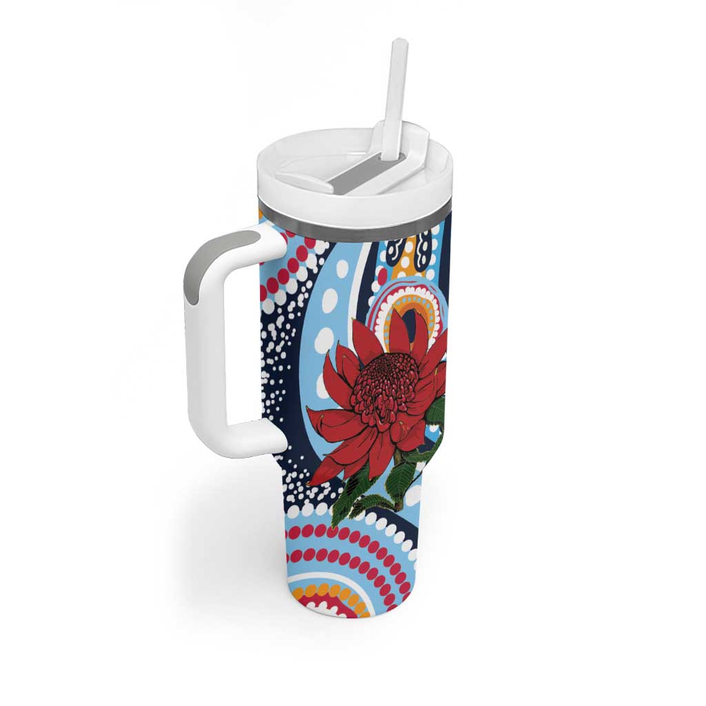 New South Wales Rugby Pacific Custom Tumbler With Handle Aboriginal art of Waratah