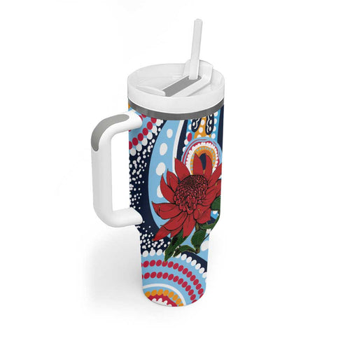 New South Wales Rugby Pacific Custom Tumbler With Handle Aboriginal art of Waratah