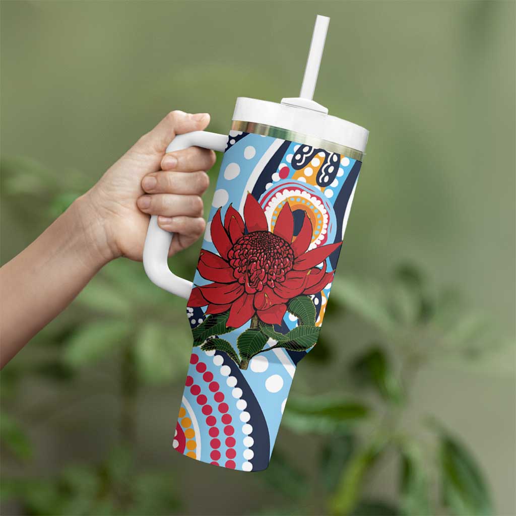 New South Wales Rugby Pacific Custom Tumbler With Handle Aboriginal art of Waratah